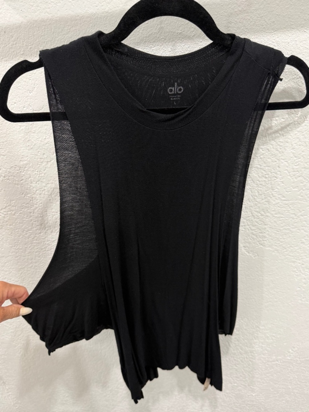 ALO YOGA 2 Layer Top, Black, Large